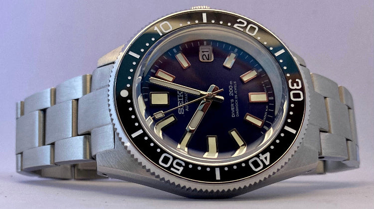 1965 Diver inspired Custom Build with a blue dial.  Stainless Steel Bracelet